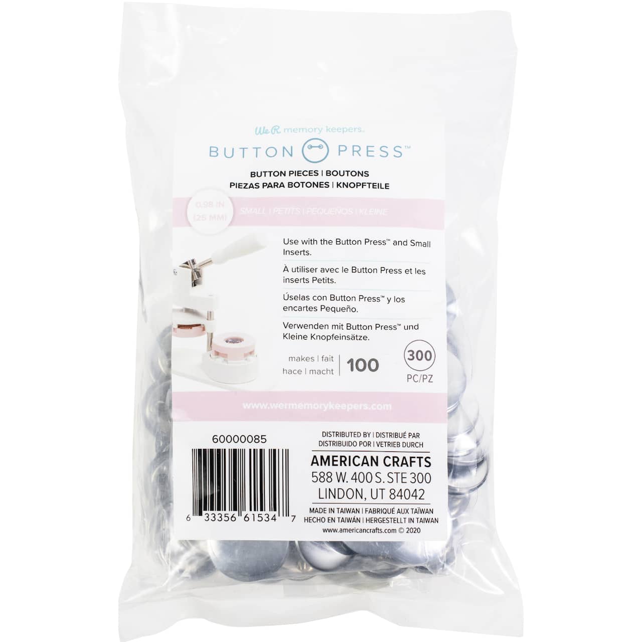 We R Memory Keepers® Button Press™ Small Button Pieces Bulk Refill Pack, 100ct.